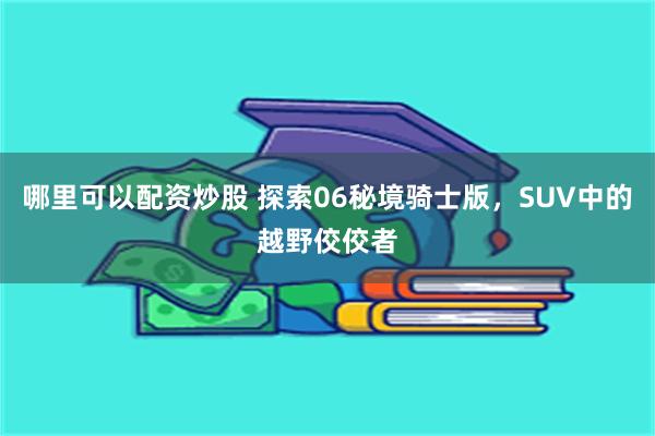 哪里可以配资炒股 探索06秘境骑士版，SUV中的越野佼佼者