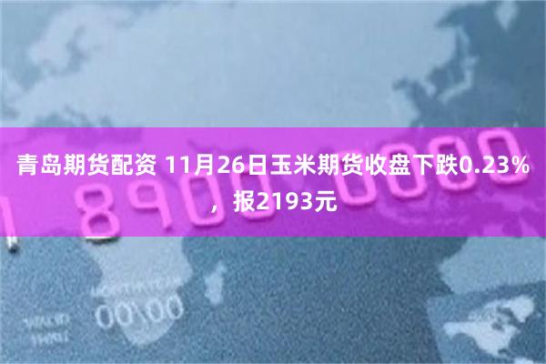 青岛期货配资 11月26日玉米期货收盘下跌0.23%，报2193元